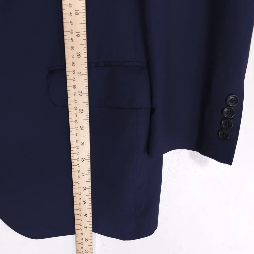 COPPLEY 1883‎ LORO PIANA S130s Wool Suit 44W 34X29 Navy Canada Made Italy Woven